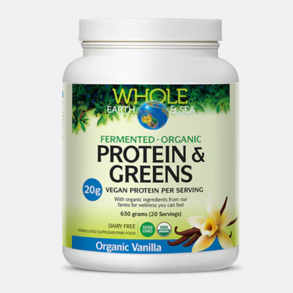 WHOLE EARTH & SEA Organic Protein & Greens Powder Vanilla 630g