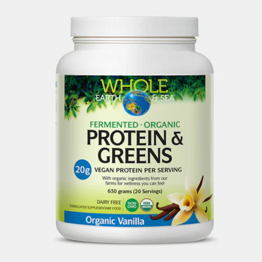 WHOLE EARTH & SEA Organic Protein & Greens Powder Vanilla 630g