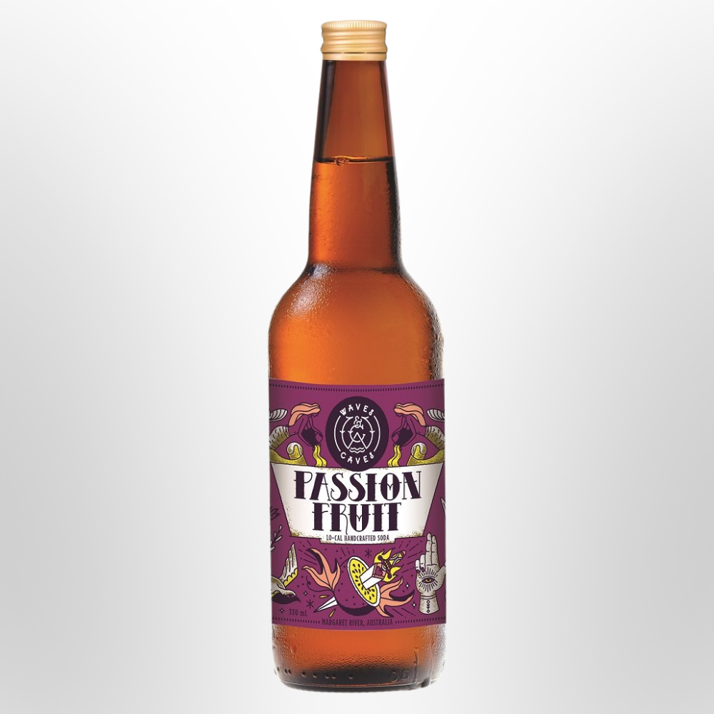 WAVES & CAVES Passionfruit Natural Soda 330ml