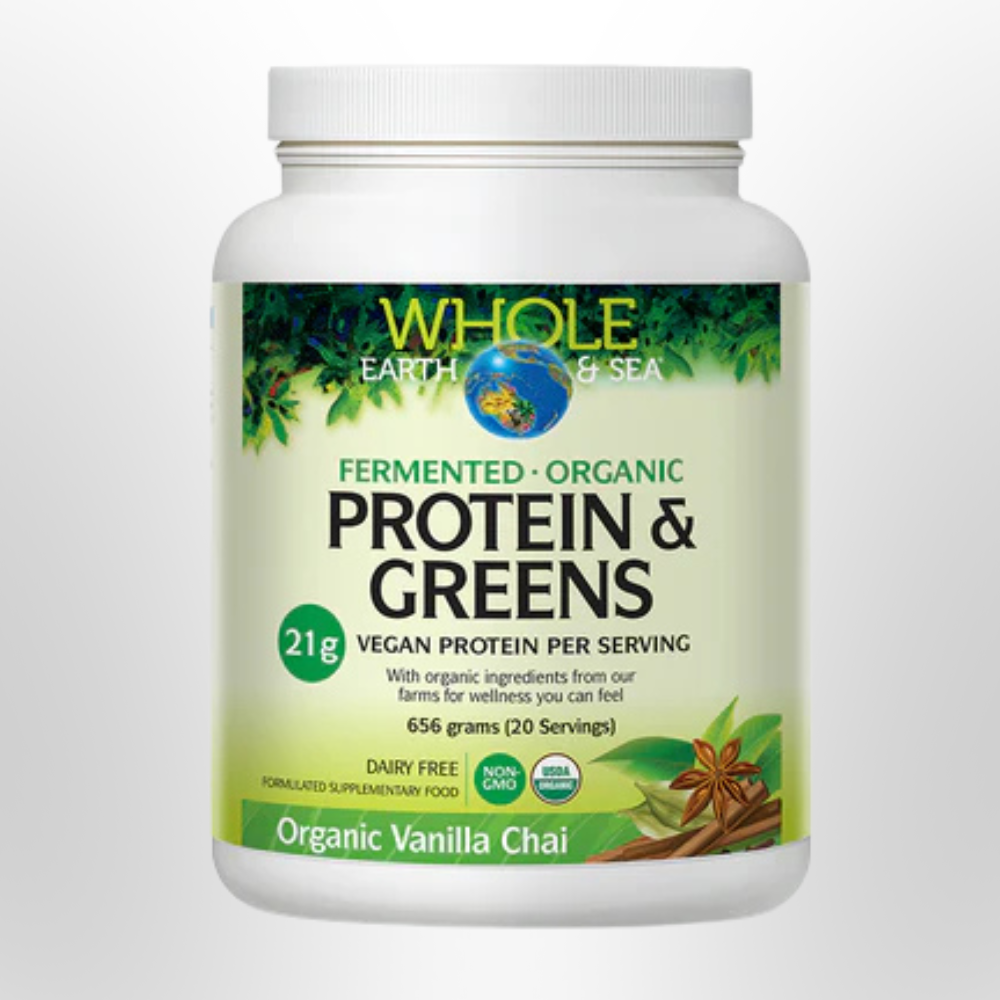 WHOLE EARTH & SEA Organic Protein & Greens Powder Vanilla Chai 656g