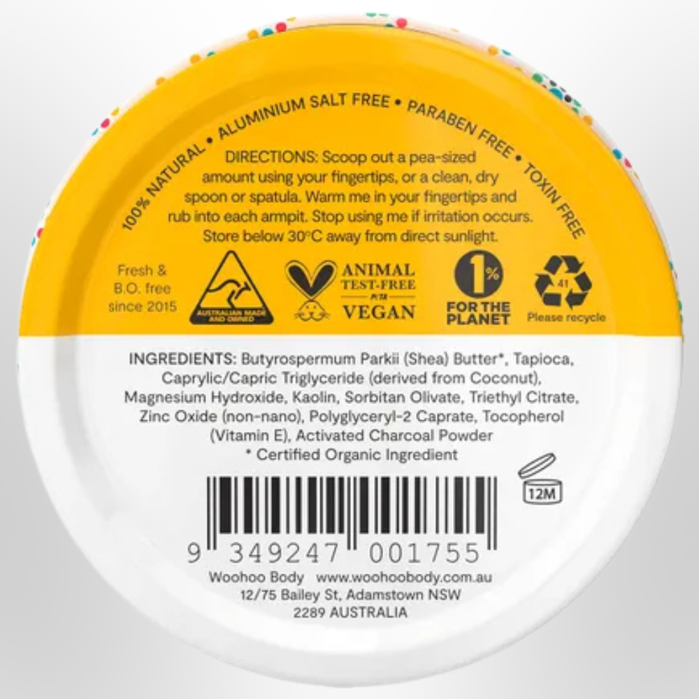 WOOHOO Mellow Deodorant Paste Sensitive BiCarb Free 60g