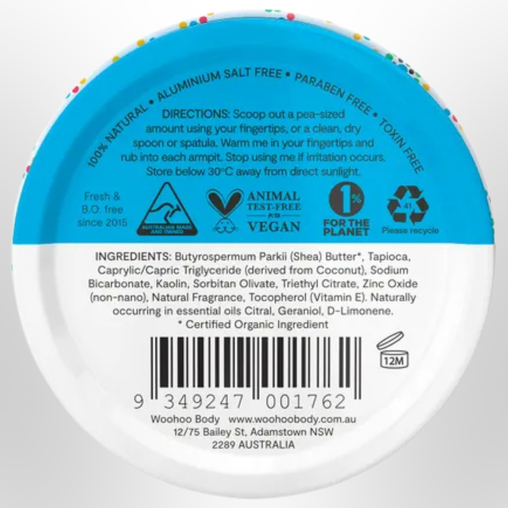 WOOHOO Surf Deodorant Paste Regular Strength 60g
