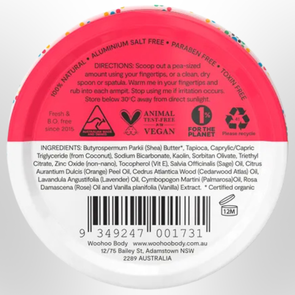 WOOHOO Urban Deodorant Paste Regular Strength 60g