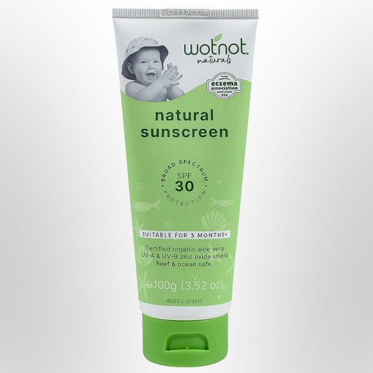 WOTNOT Sunscreen Natural SPF 30 for 3 Months+ 100g
