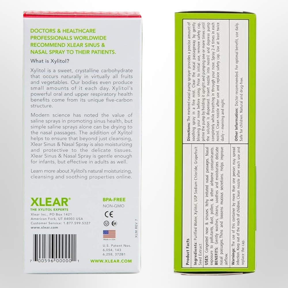 XLEAR Xylitol Natural Saline Nasal Spray 45ml