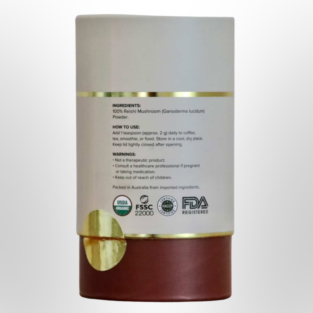 YG MUSHROOMS Reishi Mushroom Powder Organic 100g
