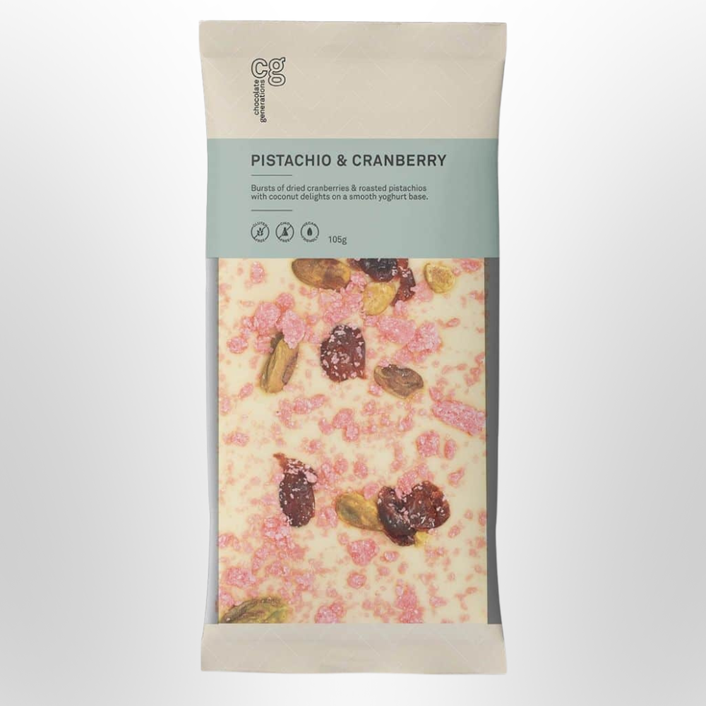 YOURS TRULY Chocolate Generations Pistachio & Cranberry 105g