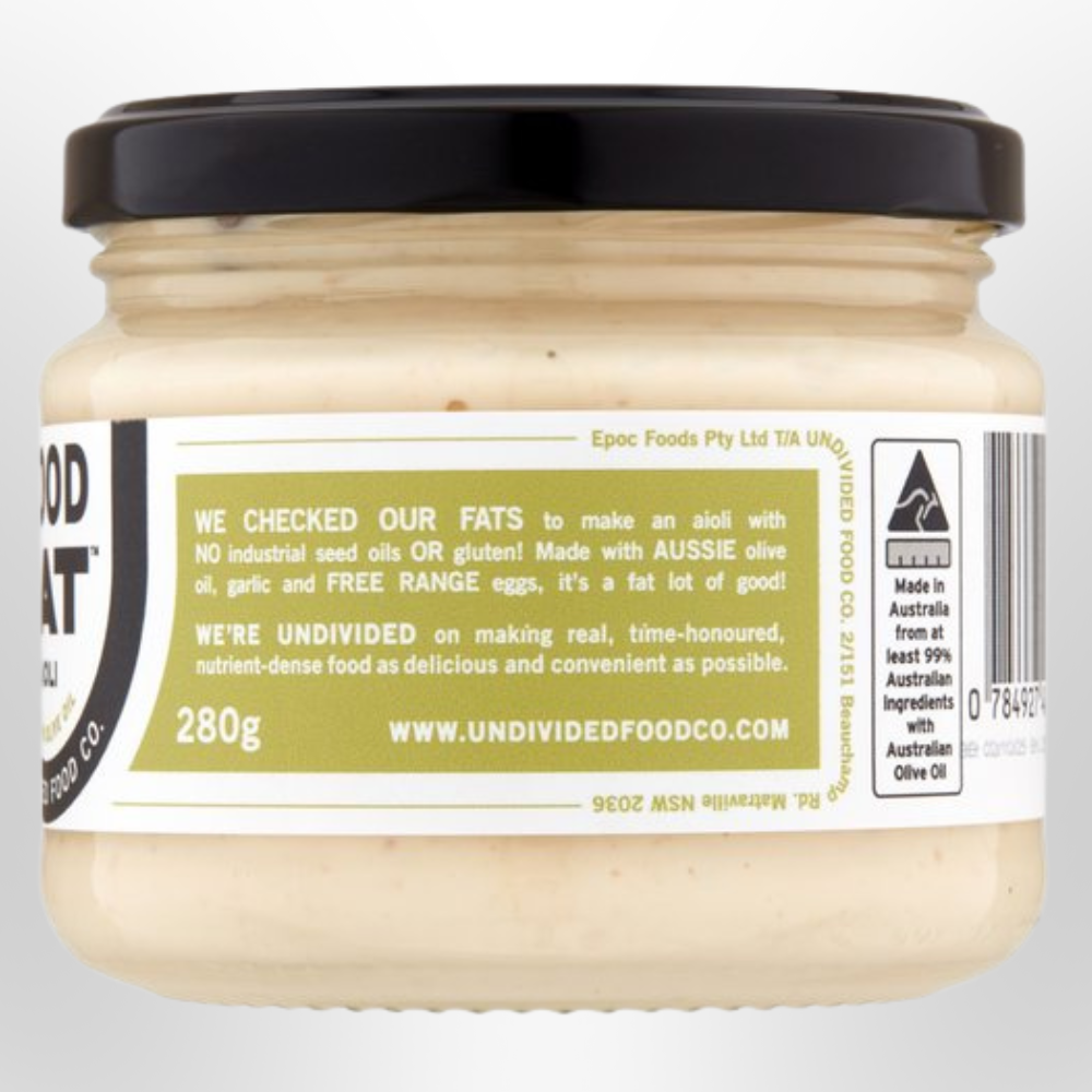 UNDIVIDED FOOD CO Good Fat Aioli 280g