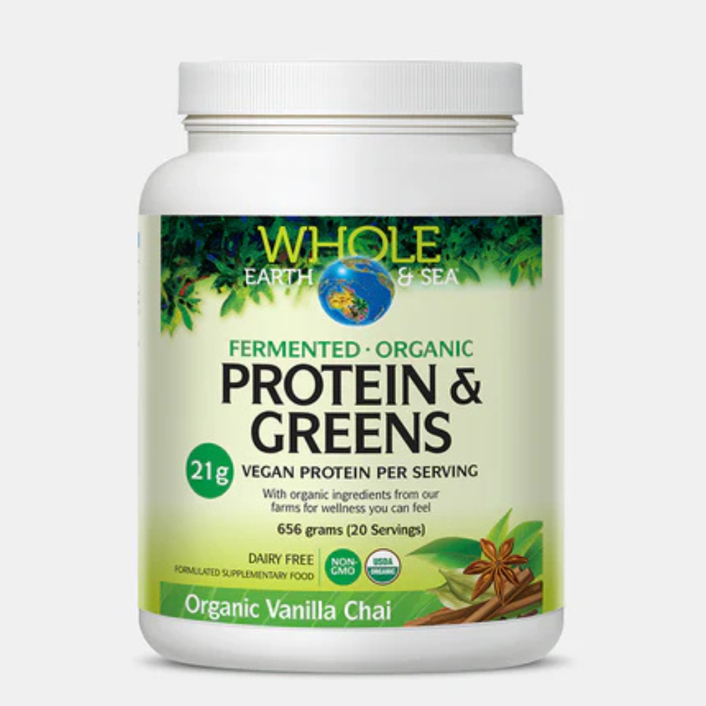WHOLE EARTH & SEA Organic Protein & Greens Powder Vanilla Chai 656g