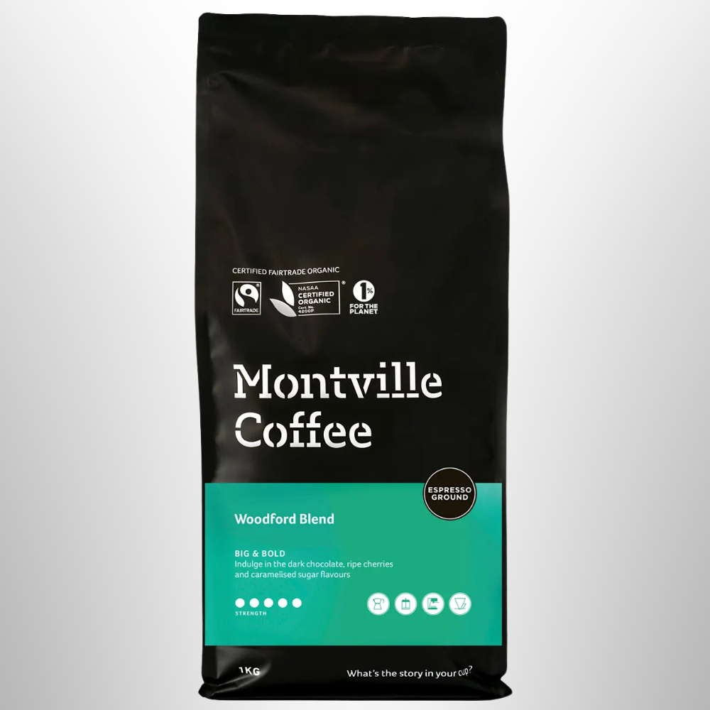 MONTVILLE Ground Espresso Woodford Coffee Organic 1kg