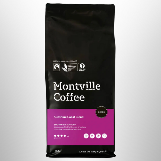 MONTVILLE Beans Sunshine Coast Coffee Organic 1kg
