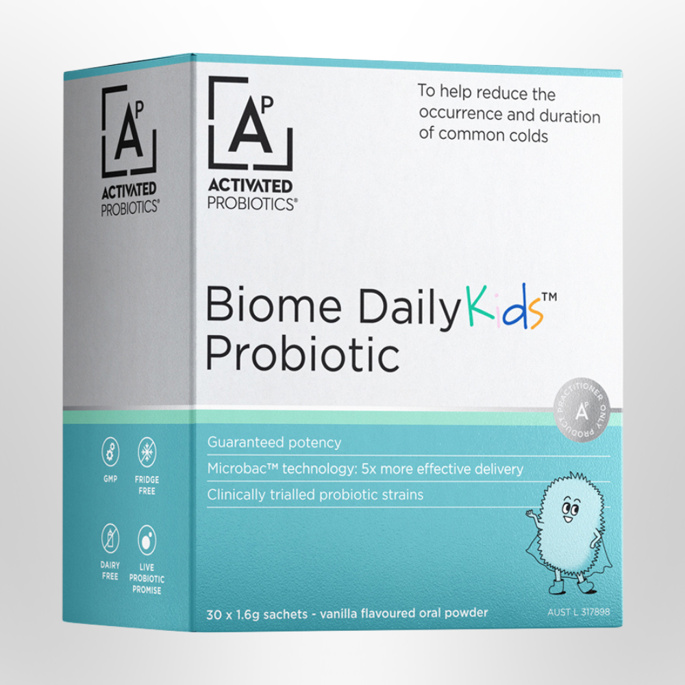 ACTIVATED PROBIOTICS Biome Daily Kids Probiotic Vanilla Sachets 1.6g x 30 Pack