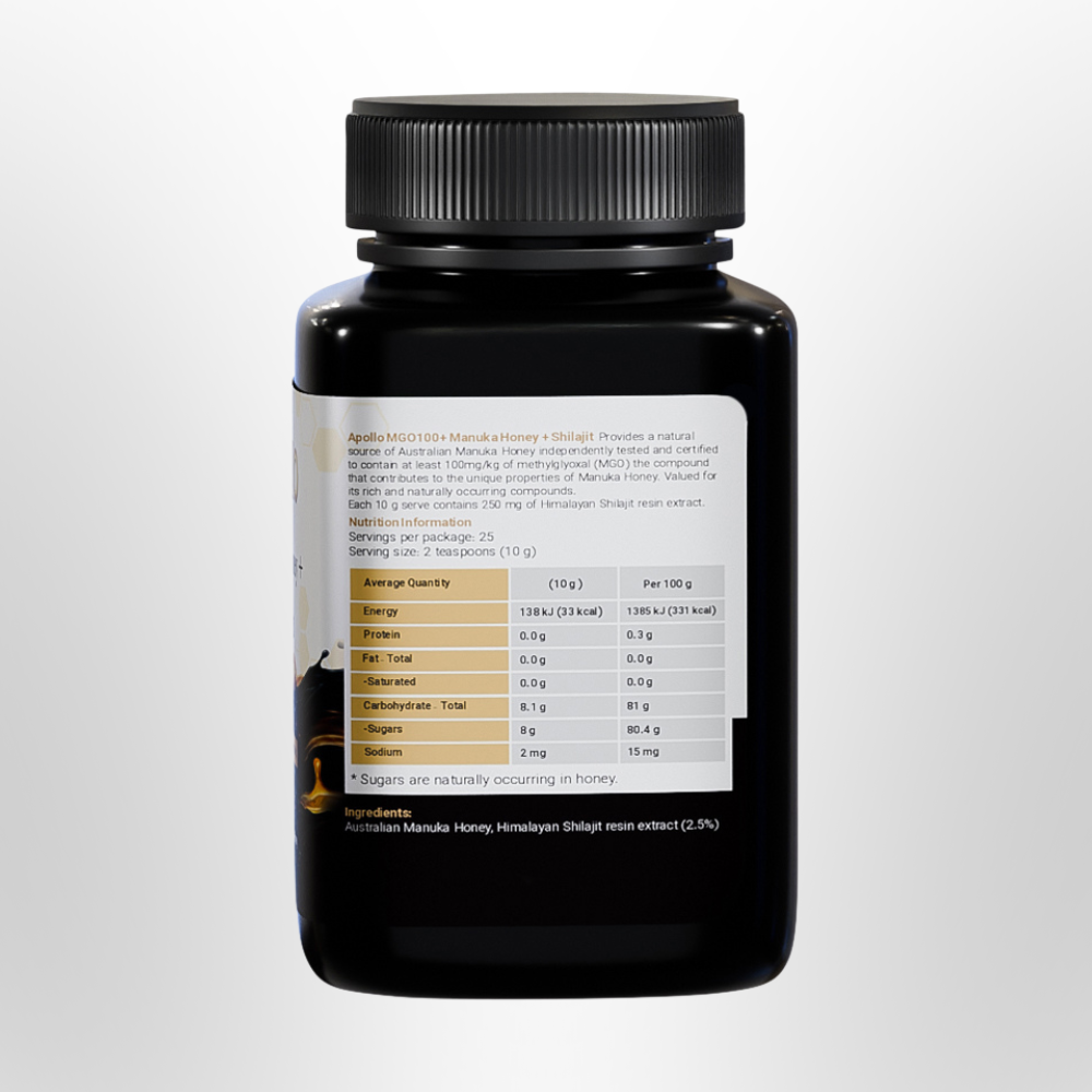 APOLLO Australian Manuka Honey + Himalayan Shilajit 250g