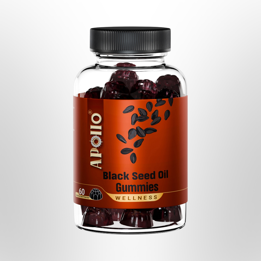 APOLLO Black Seed Oil Gummies Blackcurrant 60 Pack