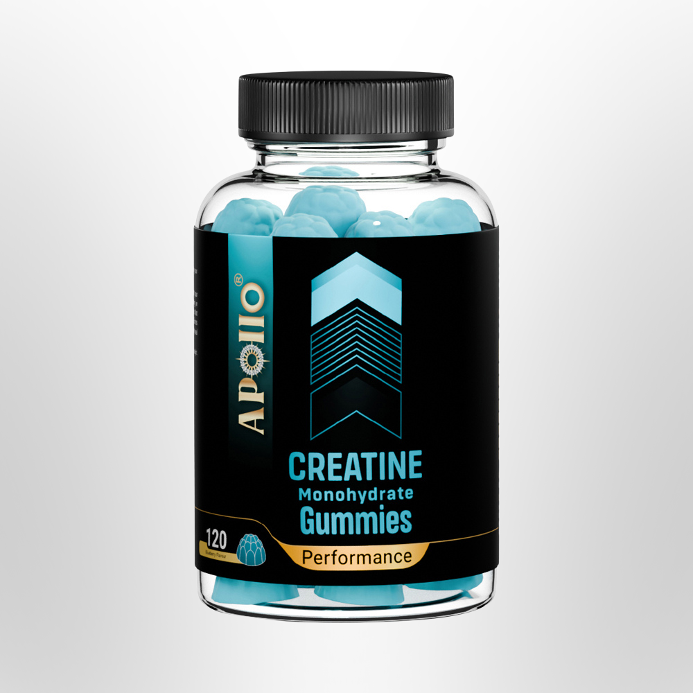 APOLLO Creatine Monohydrate Gummies Blueberry 120 Pack