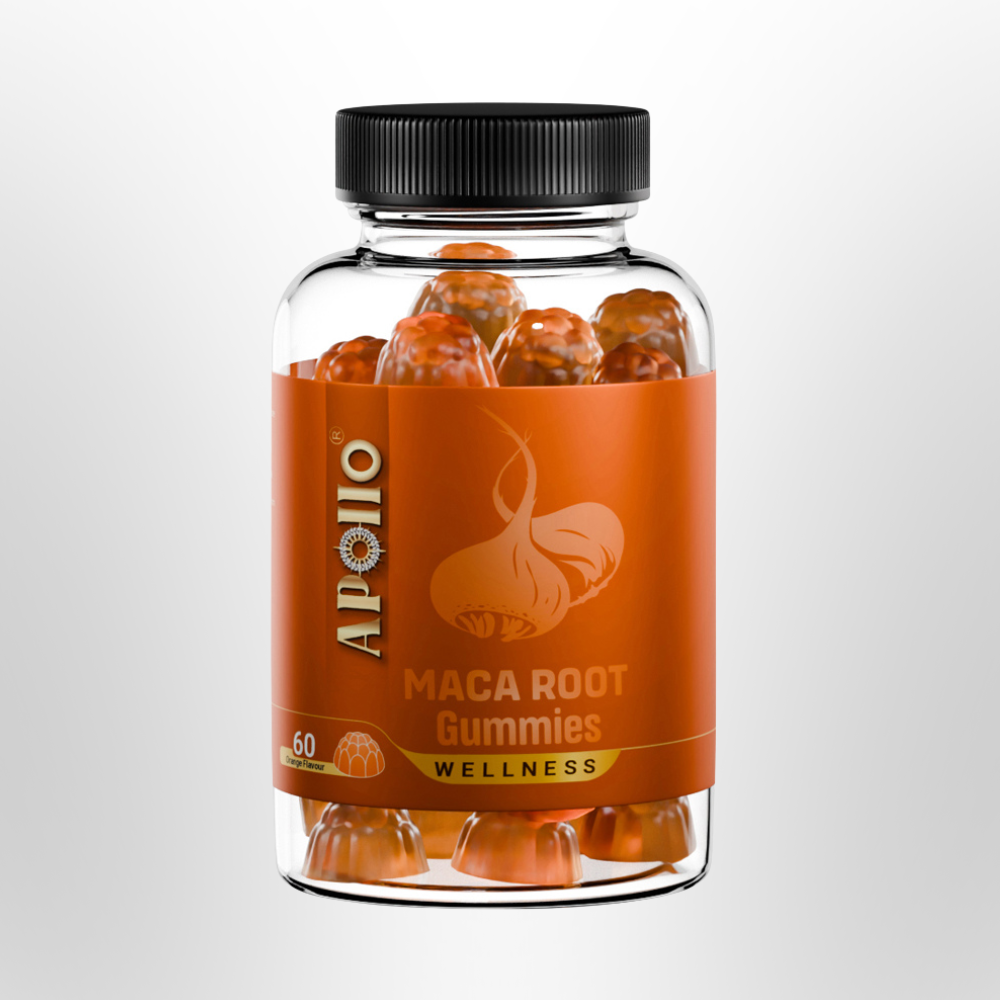 APOLLO Maca Root Gummies Orange 60 Pack