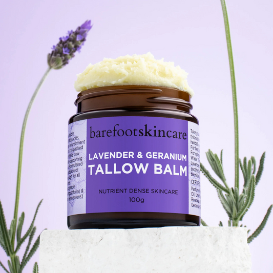 BAREFOOT SKINCARE Tallow Balm Lavender & Geranium 100g