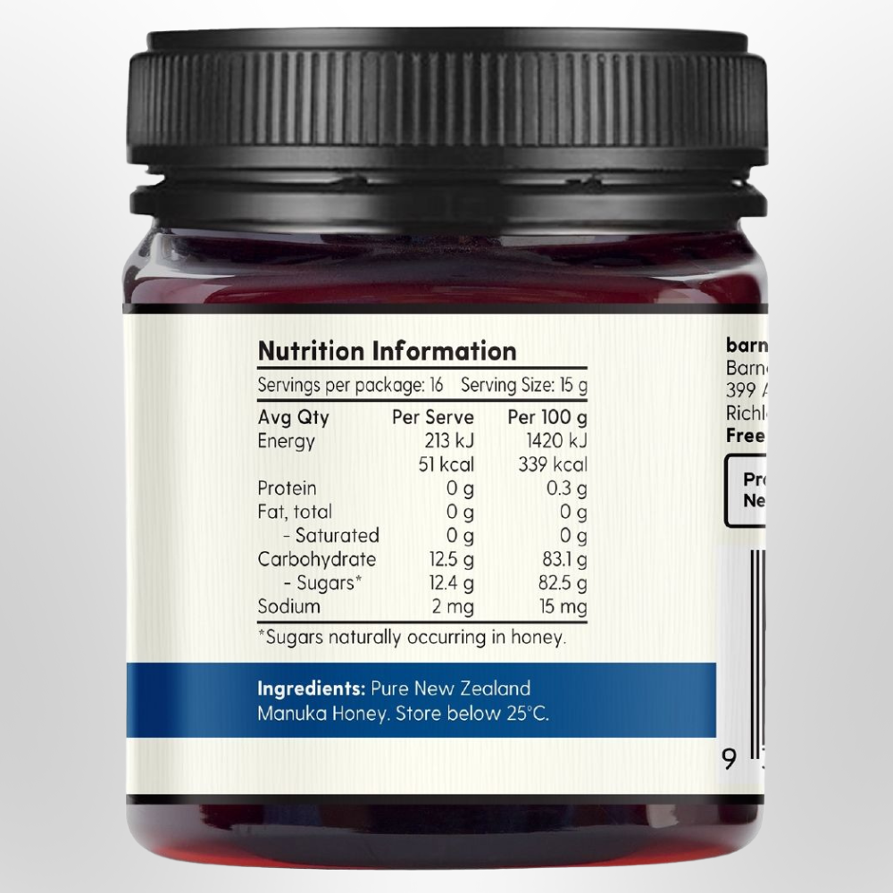 BARNES NATURALS Manuka Honey MGO 550+ Australian 250g
