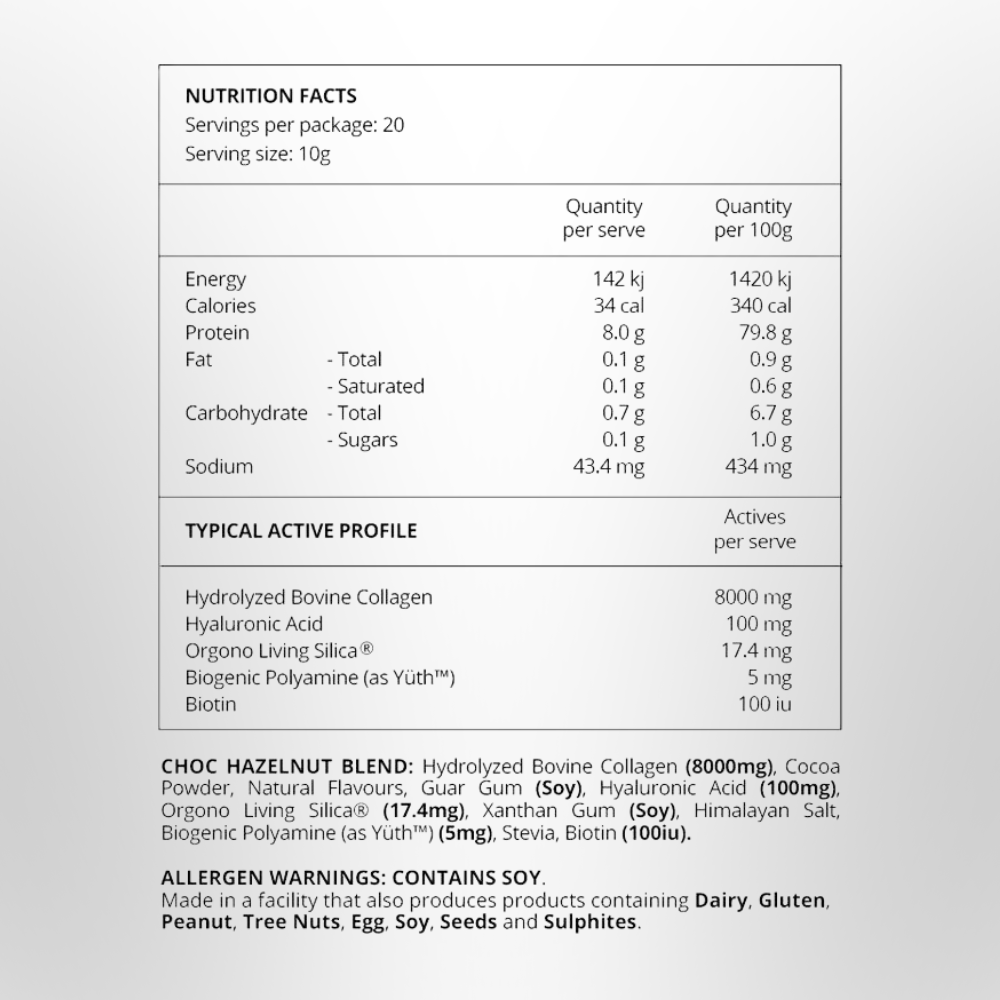 BEFORE YOU SPEAK Collagen Complex Choc Hazelnut 200g