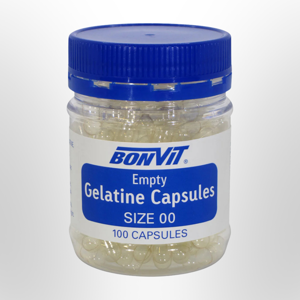 BONVIT Empty Gelatine Capsules 100 Caps Size 00