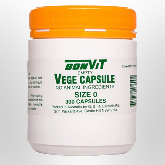 BONVIT Empty Vege Capules 300 Caps Size 0