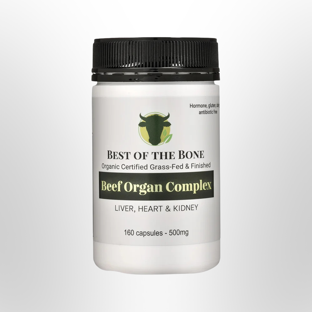 BOTB Beef Organ Complex Liver Heart & Kidney Organic 160 Caps