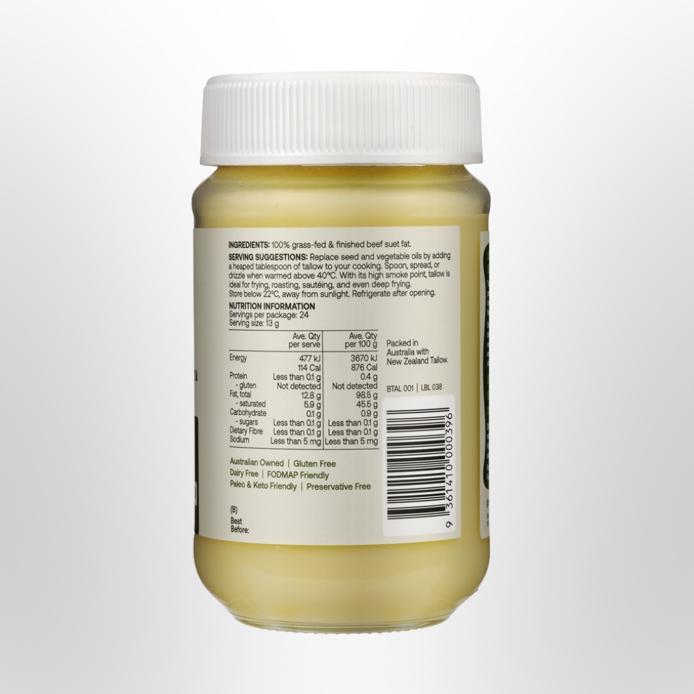BOTB Beef Tallow 100% Grass-Fed 320g