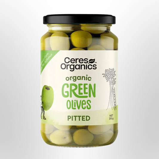 CERES ORGANICS Green Olives Pitted Organic 315g