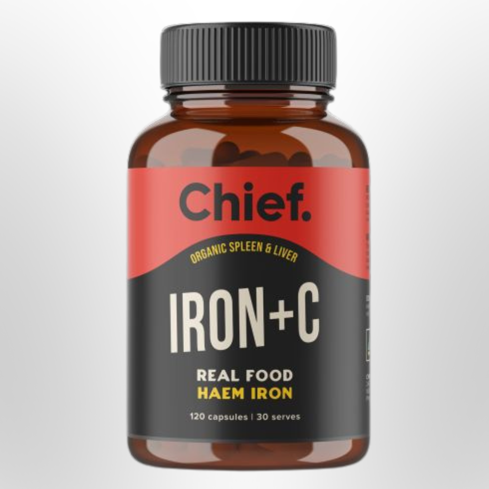 CHIEF Iron + C Real Food Haem Iron 120 Caps