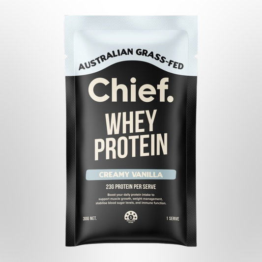 CHIEF Whey Protein Concentrate Sachet Creamy Vanilla 30g