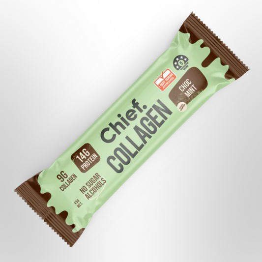 CHIEF Collagen Protein Bar Choc Mint 45g