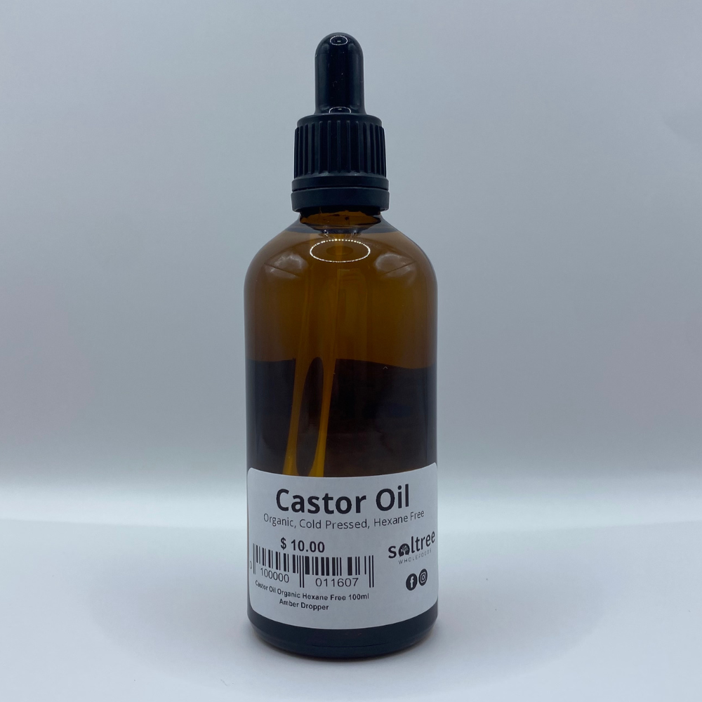 Castor Oil Organic Hexane Free (100ml Amber Dropper)