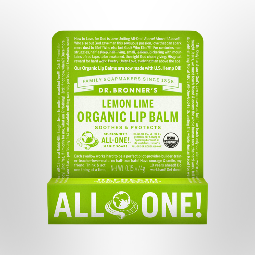 DR BRONNERS Lip Balm Organic Lemon Lime 4g