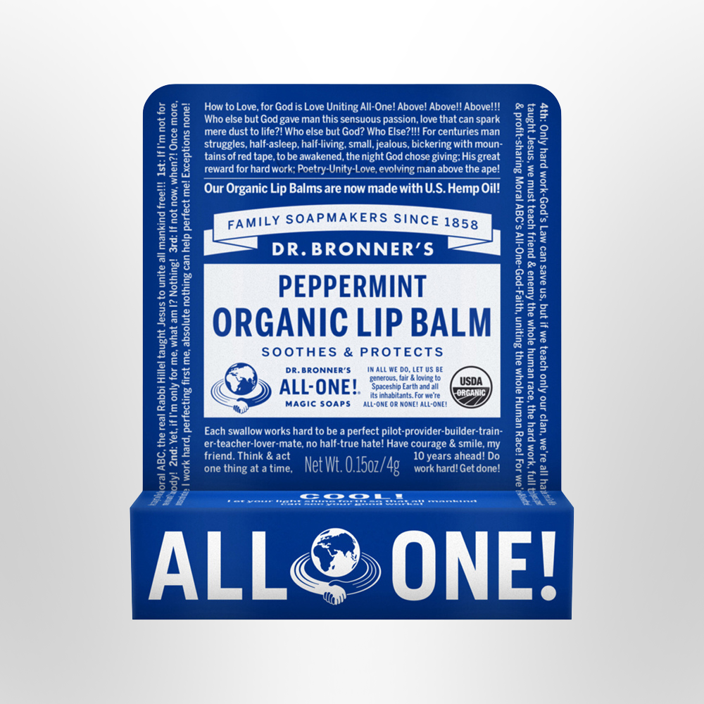DR BRONNERS Lip Balm Organic Peppermint 4g
