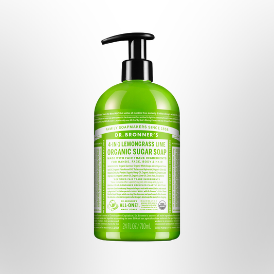 DR BRONNERS Organic Sugar Soap Lemongrass Lime Pump 355ml