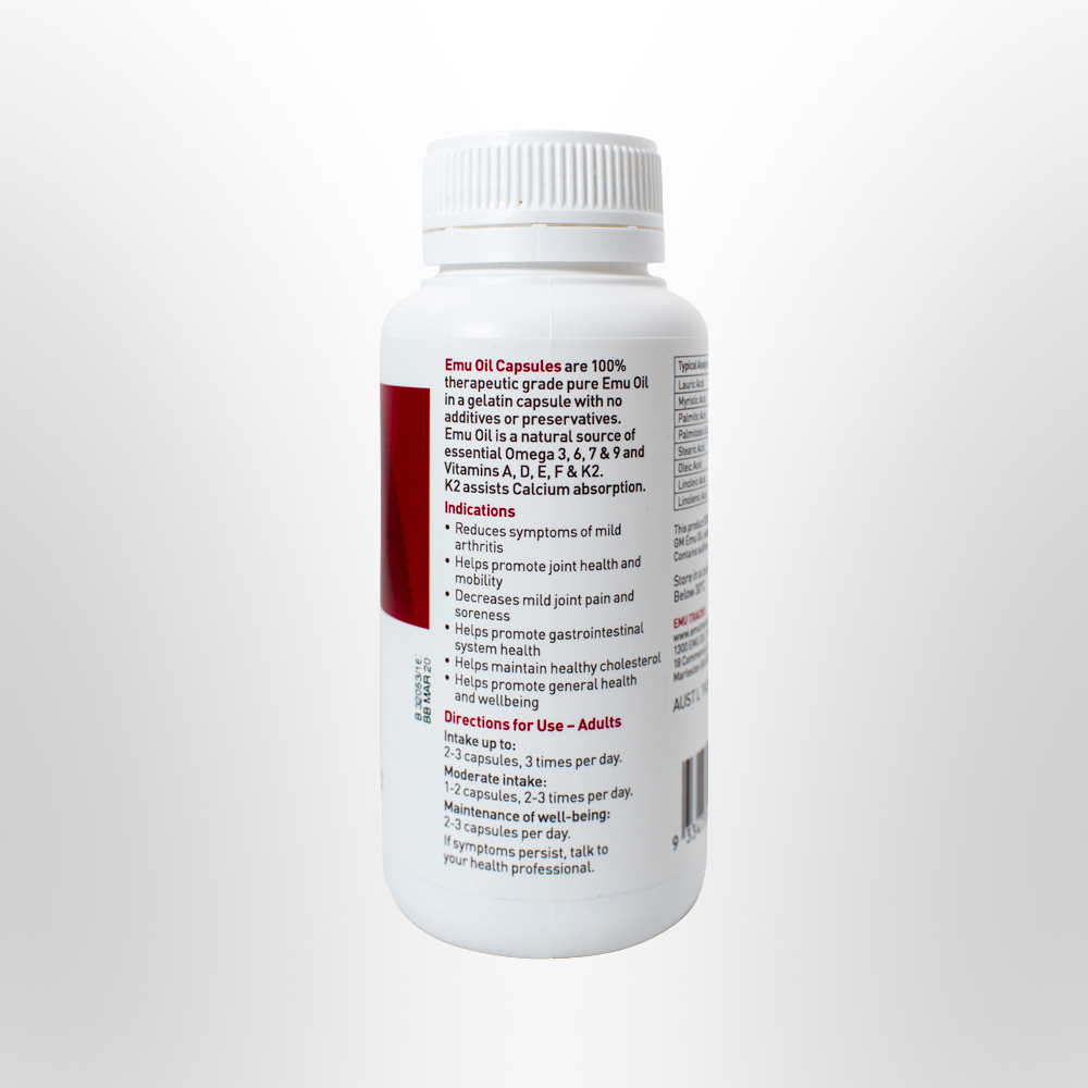EMU TRACKS Emu Oil 750mg 100 Caps