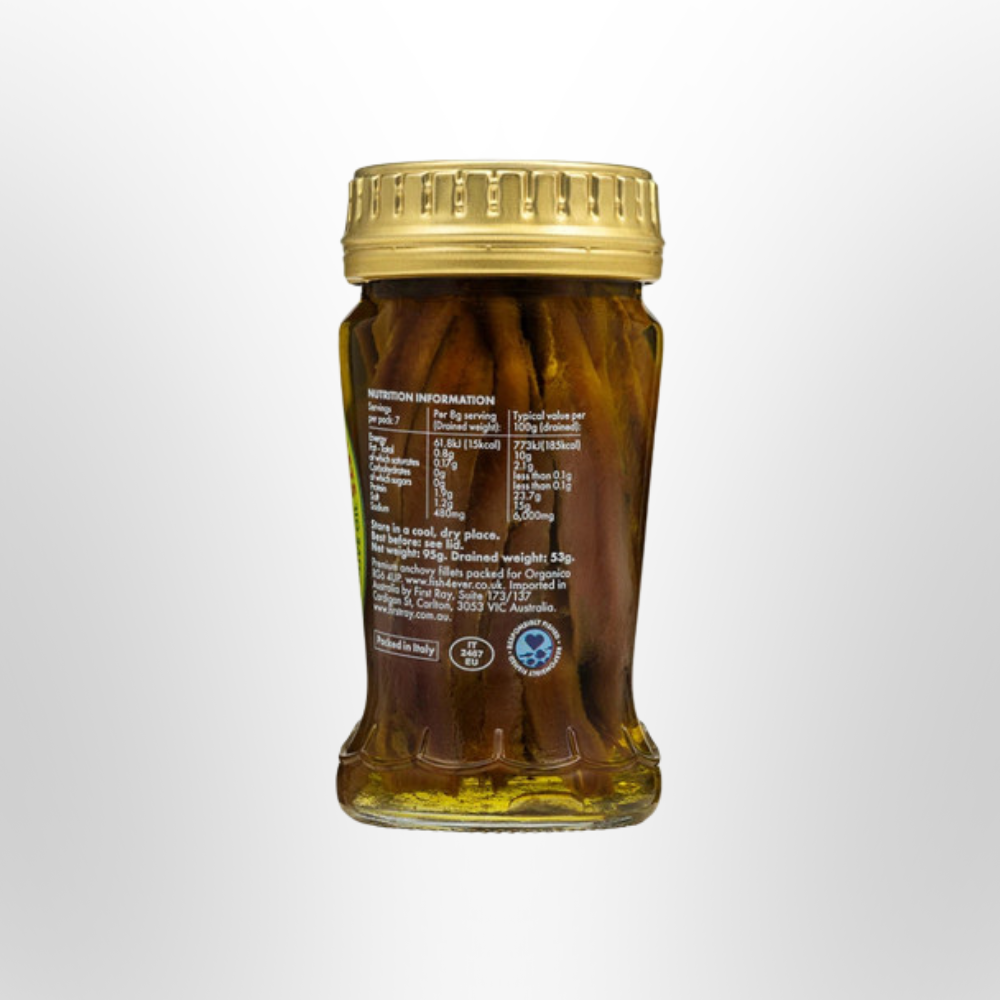 FISH4EVER Anchovies in Olive Oil Jar 95g