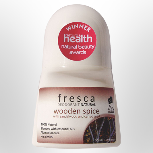 FRESCA Natural Deodorant Wooden Spice (with Sandalwood & Carrot Oil) 50ml