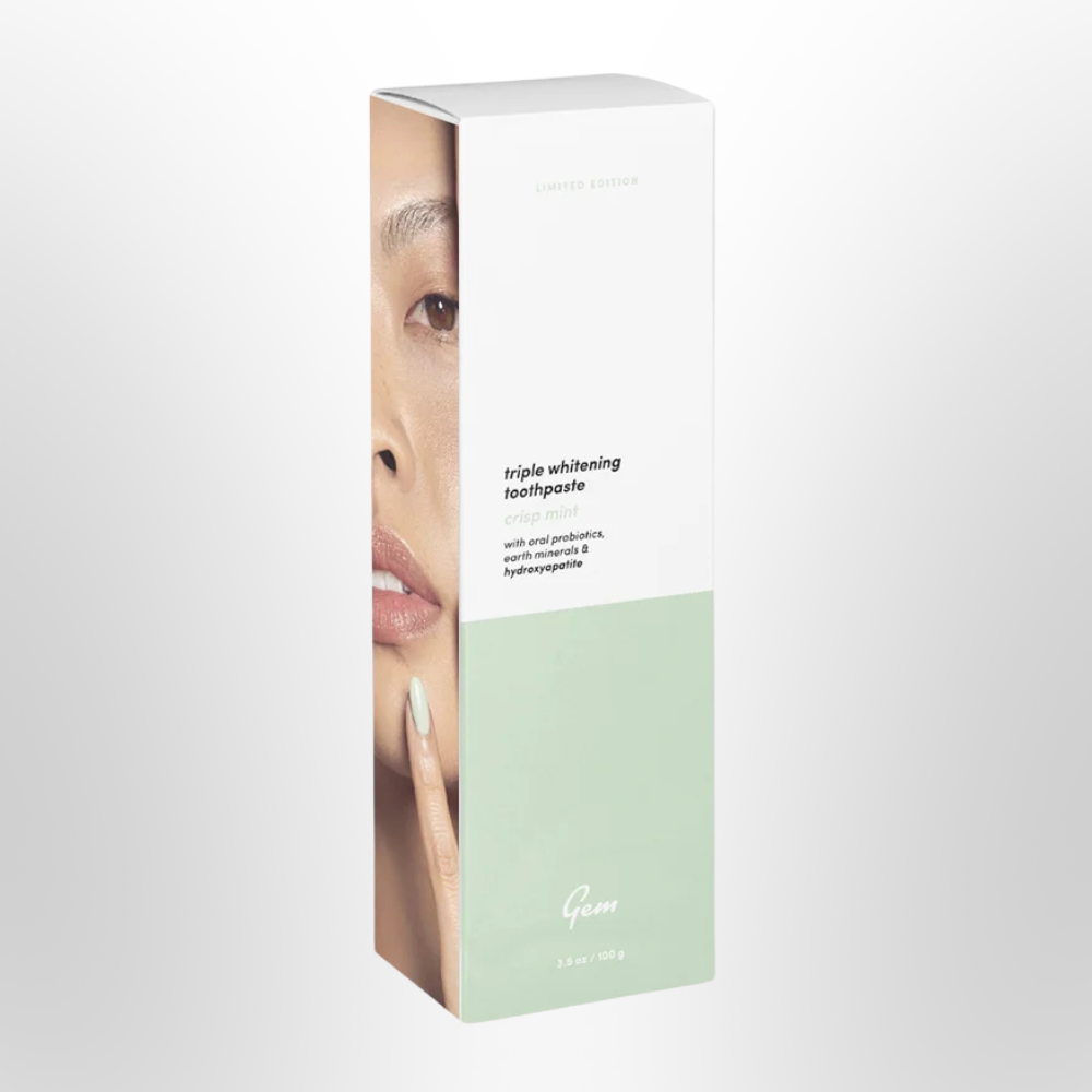 GEM Triple Whitening Toothpaste Crisp Mint 100g