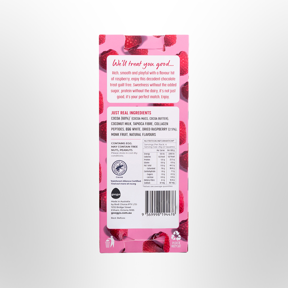 GOOGYS Good Choc Dark Raspberry 100g