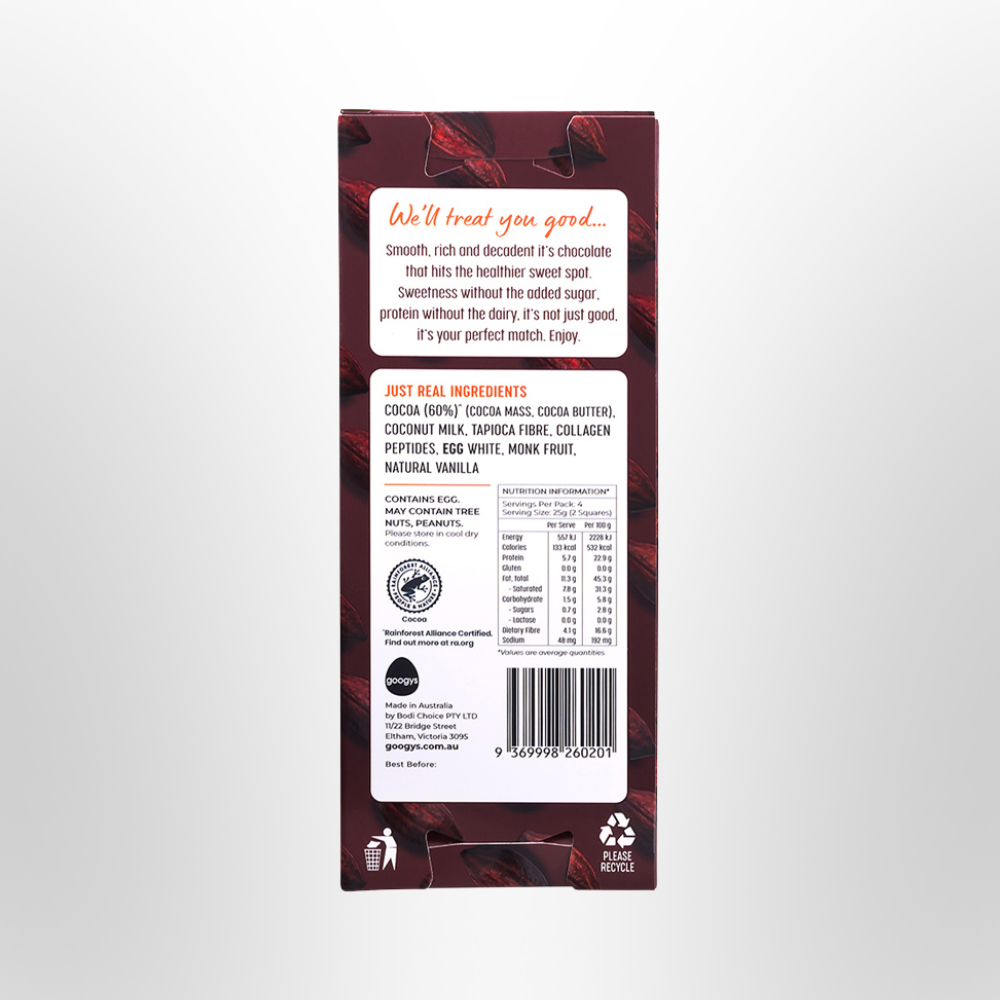 GOOGYS Good Choc + Collagen 100g