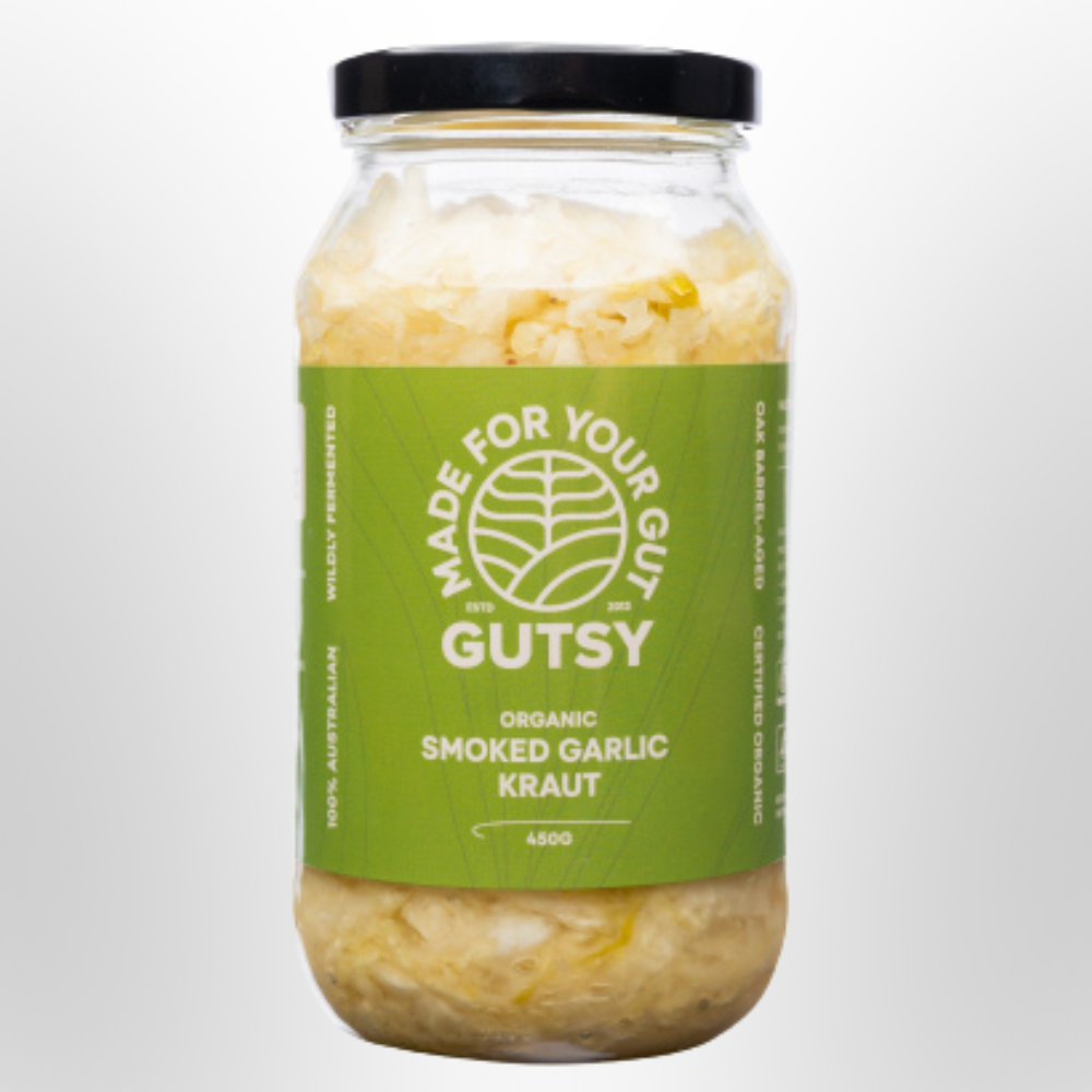 GUTSY Smoked Garlic Sauerkraut Organic 450g