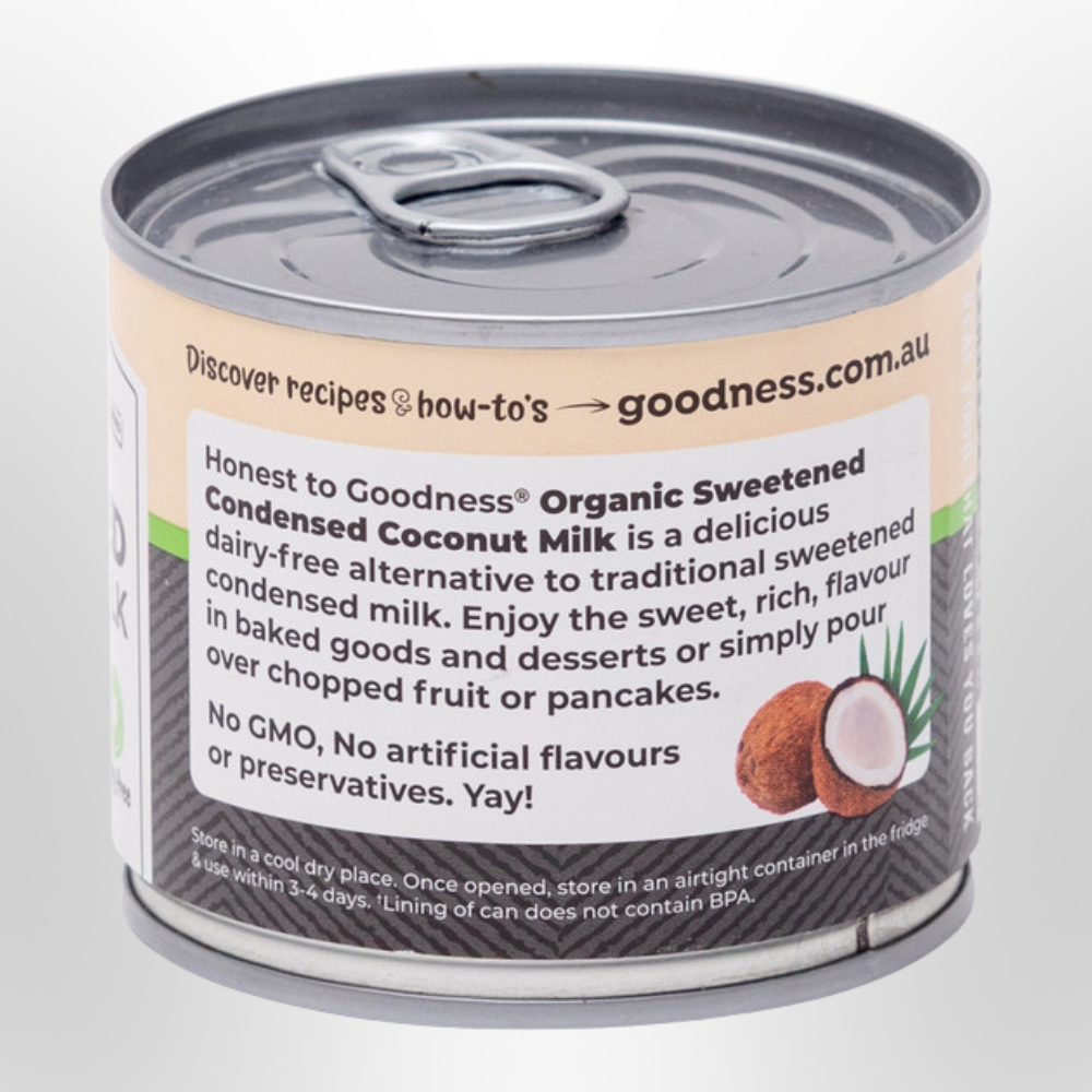 H2G Sweetened Condensed Coconut Milk Organic 200ml