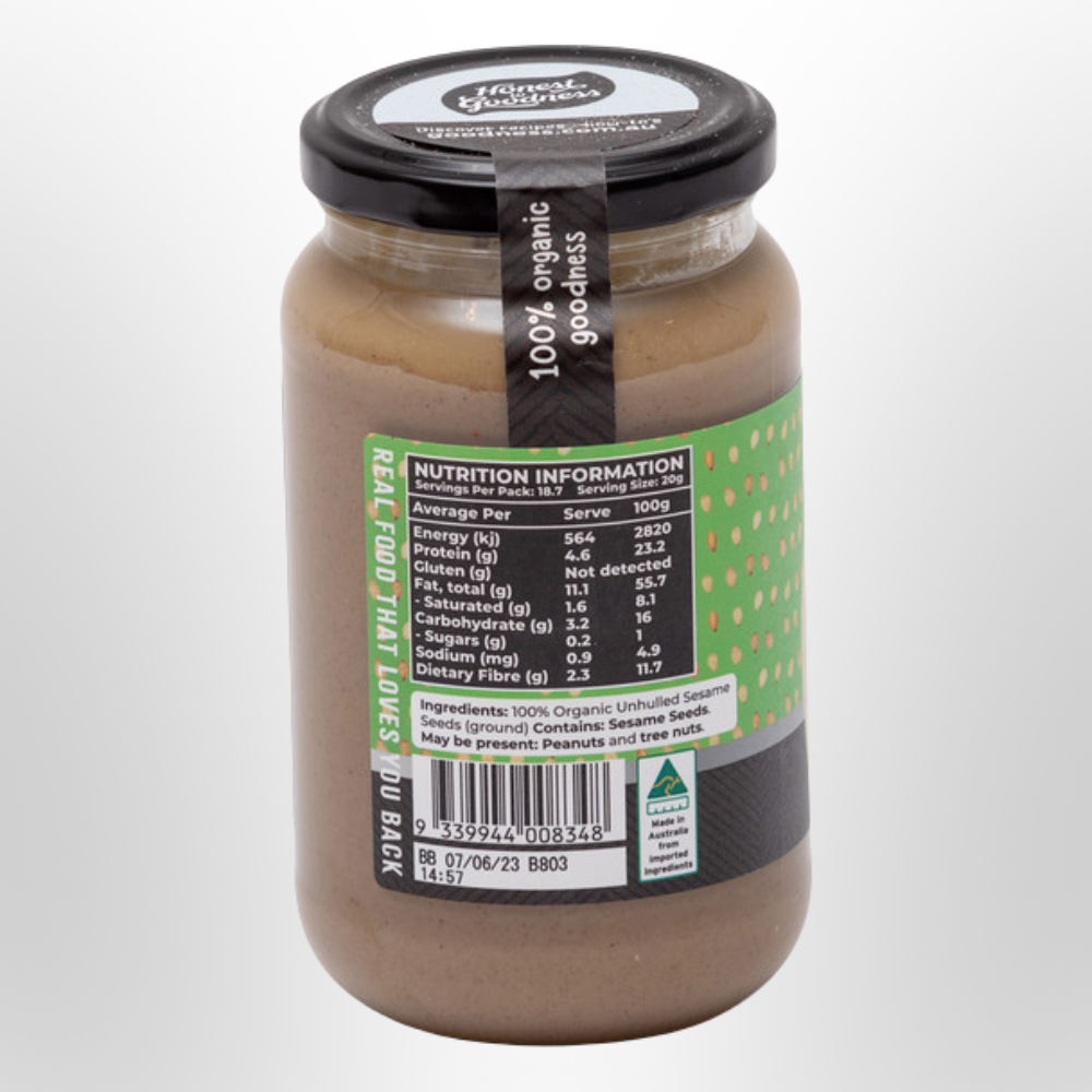 H2G Unhulled Tahini Organic 375g