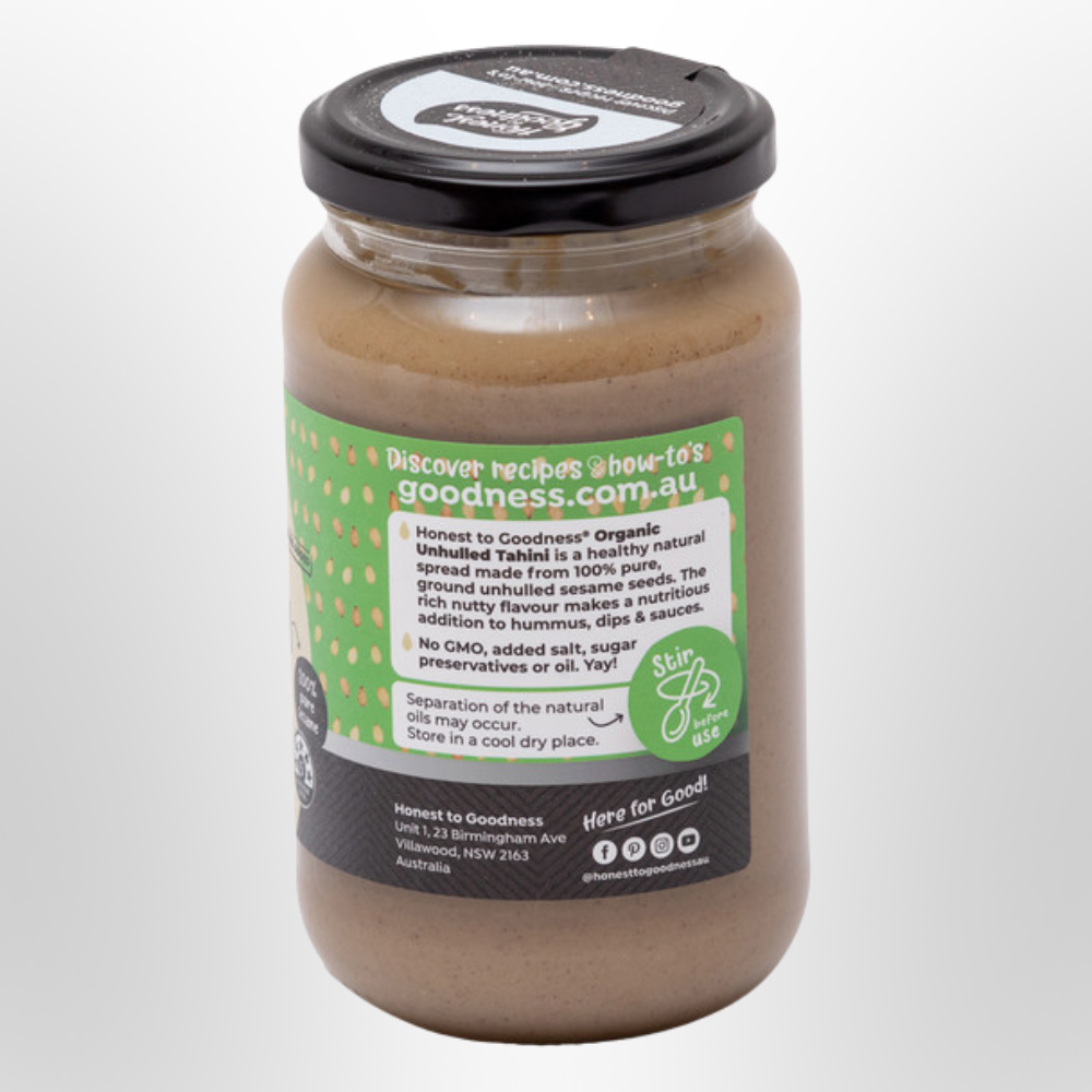 H2G Unhulled Tahini Organic 375g