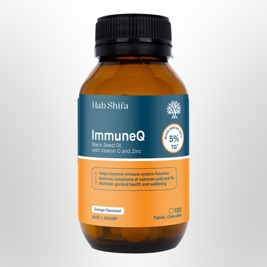 HAB SHIFA ImmuneQ with Black Seed Vit C Zinc 120 Chewable Tabs