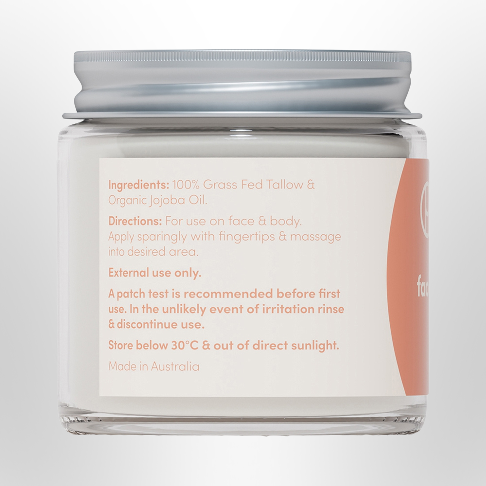 HANDMAID Whipped Tallow Face and Body Balm Natural 80g