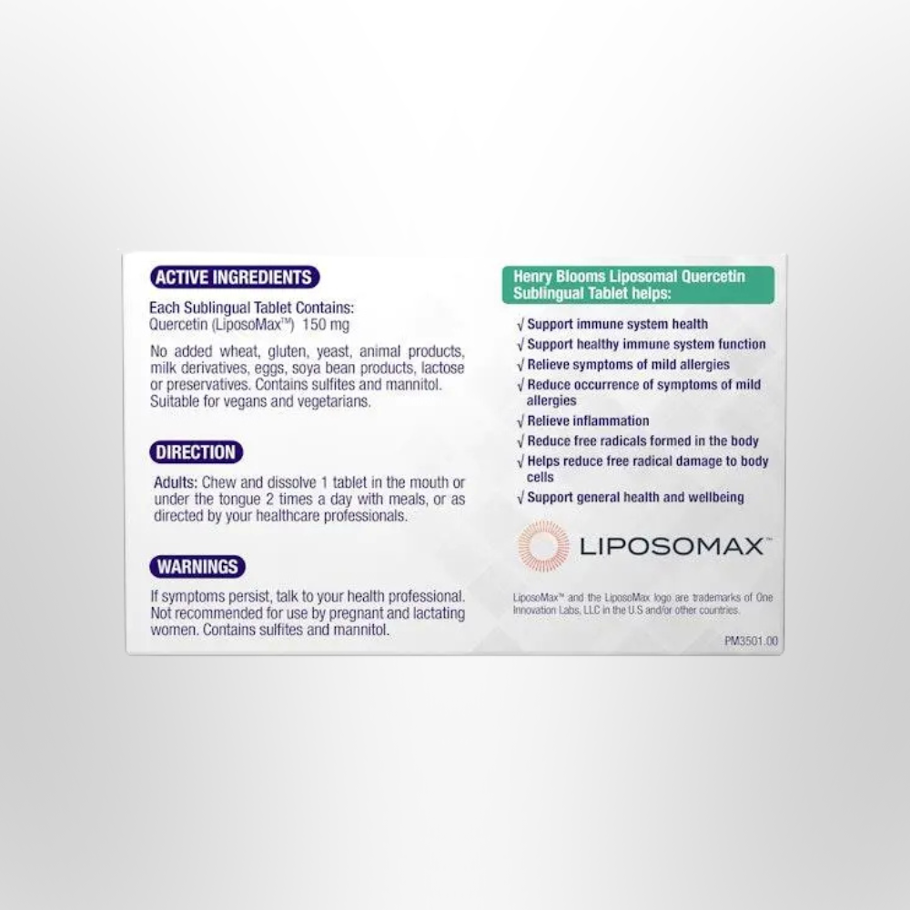 H BLOOMS Liposomal Quercetin Sublingual 30 tabs