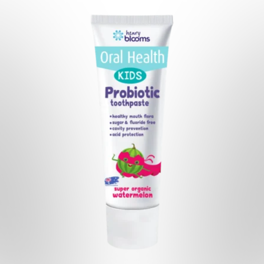 H BLOOMS Oral Health Kids Probiotic Toothpaste Super Organic Watermelon 50g