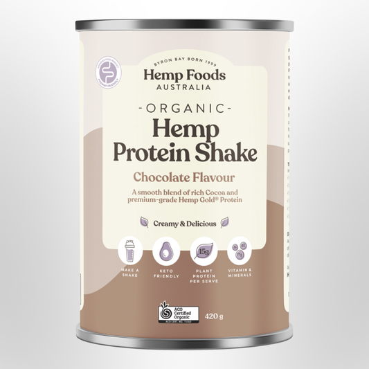 HEMP FOODS AUSTRALIA Hemp Protein Shake Chocolate Organic 420g